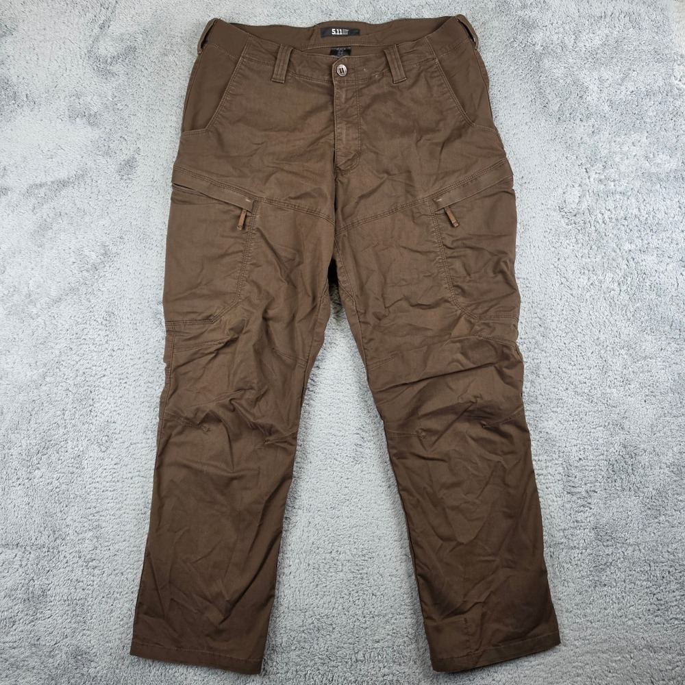 5.11 Tactical Apex Pants Mens 36x30 Brown Cargo Work Outdoors Utility 74434-117